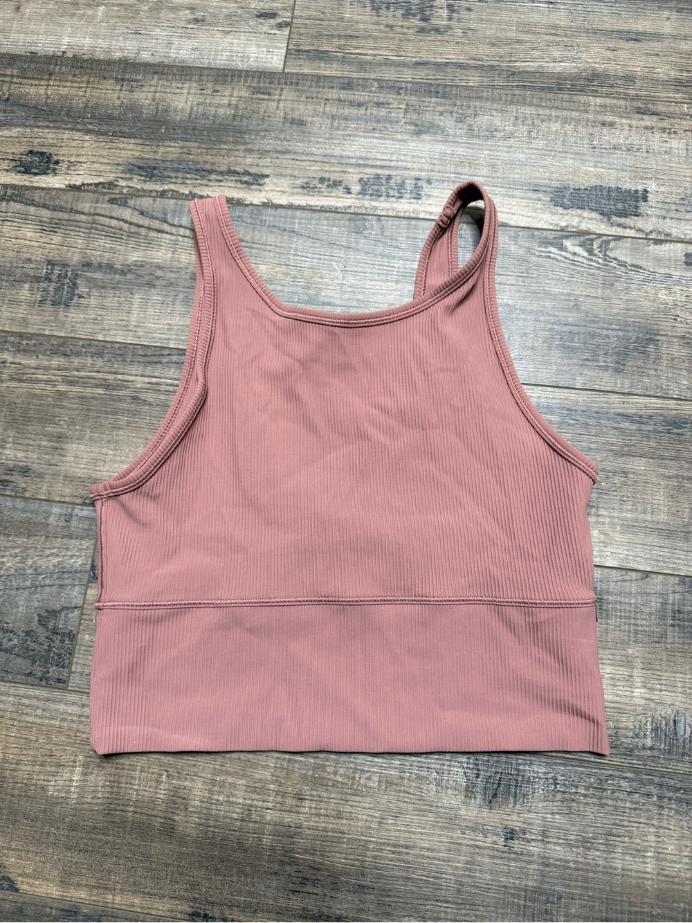 Lululemon Power Pivot Tank Ribbed Cropped Tank Top in Pink Clay 6*